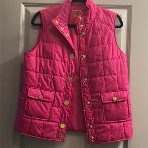 Tory Burch Thin Puffy Vest Hot Pink